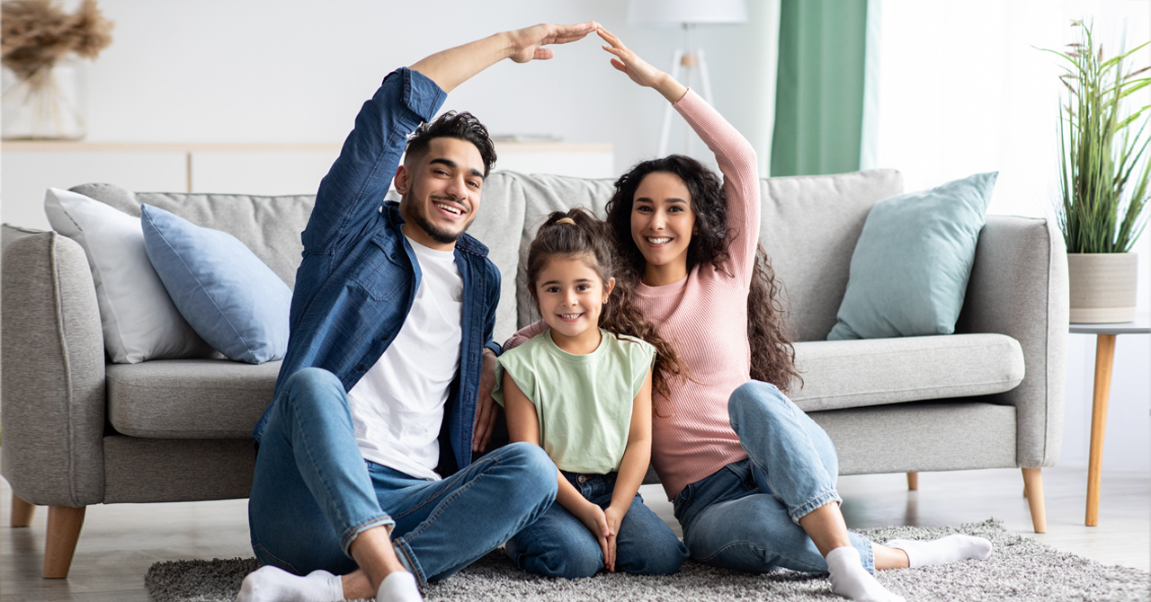 picture of happy family home